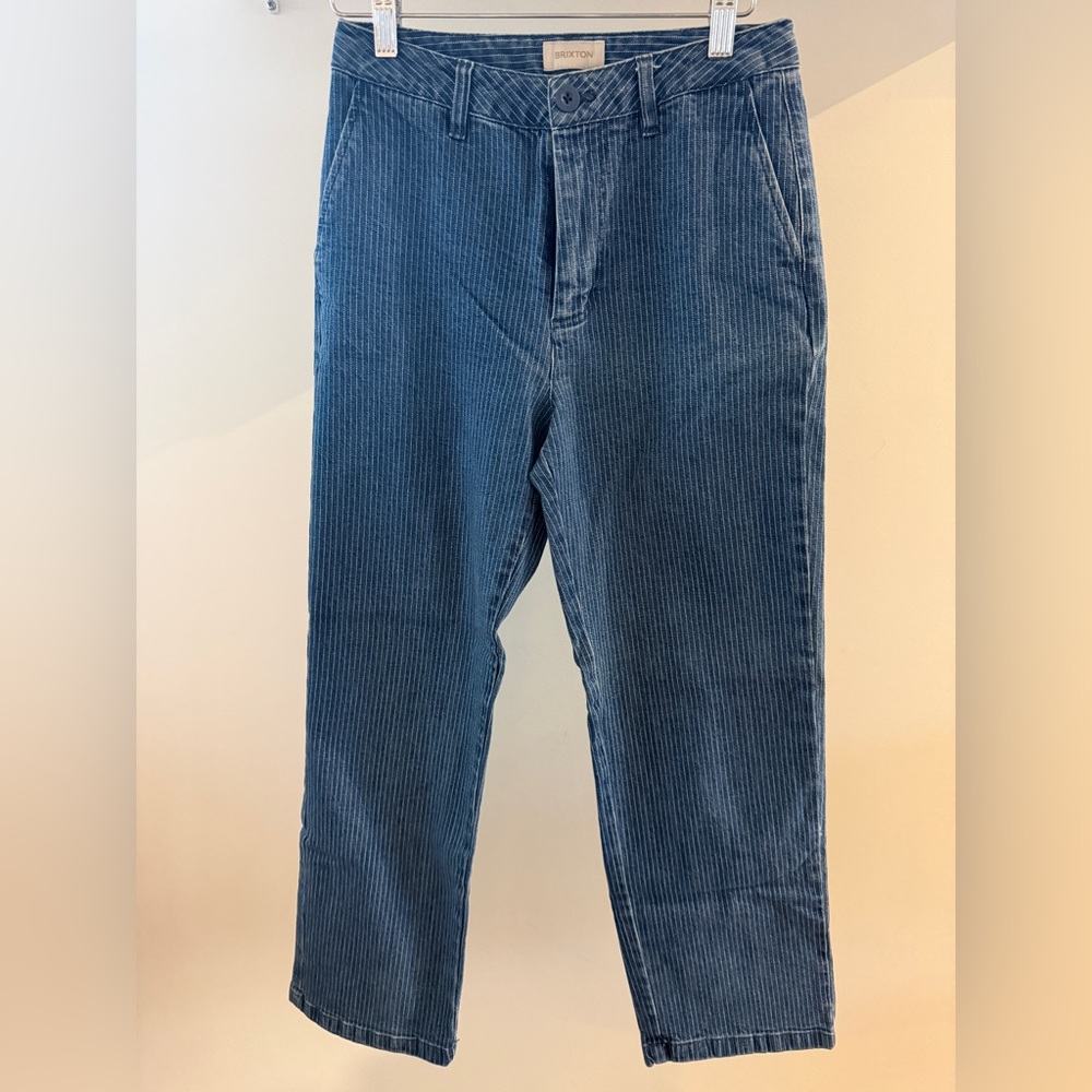 Brixton Victory Pant – Pinstripe Denim (Size 25)